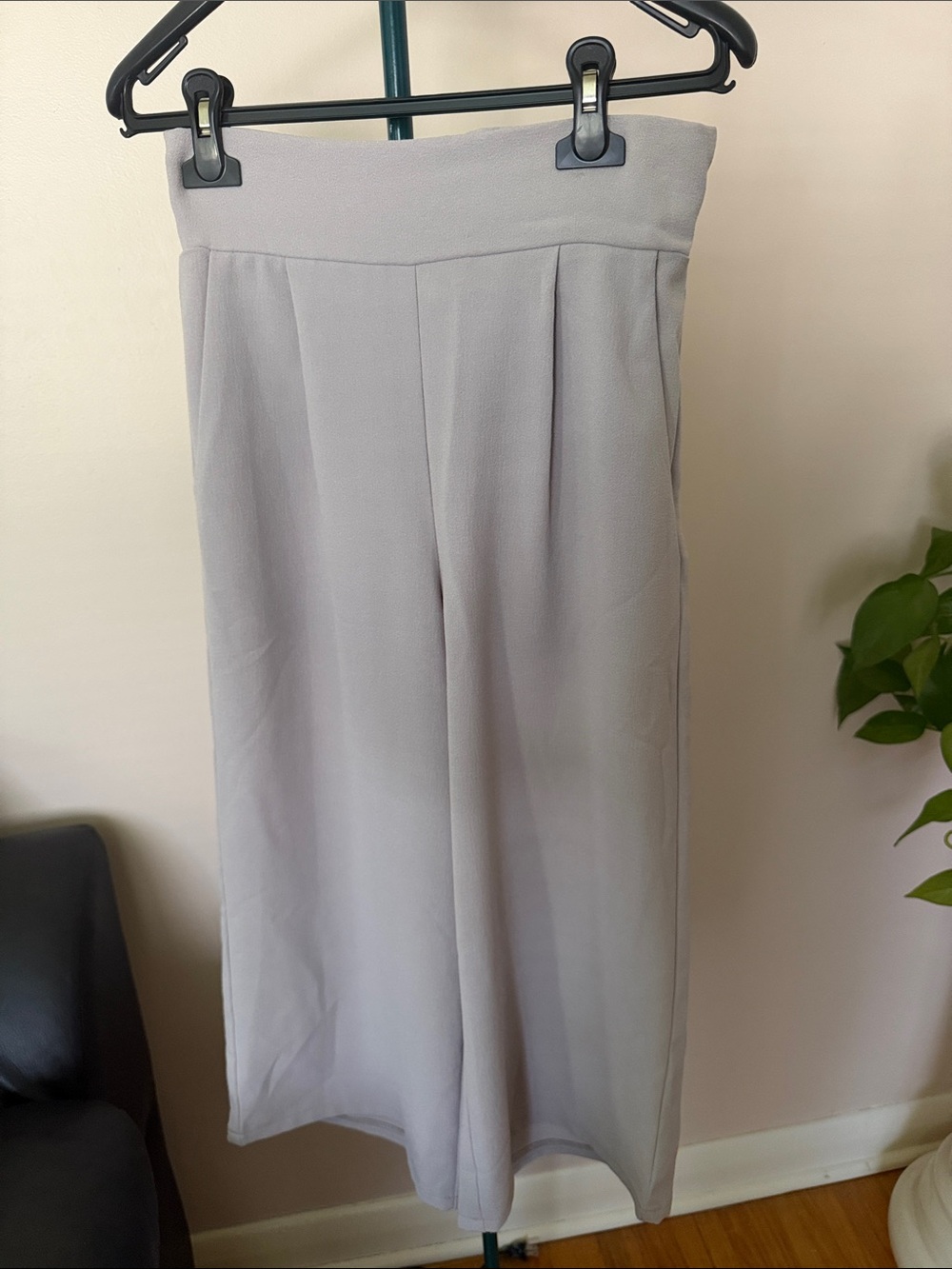 Light Gray Wide Leg Trousers